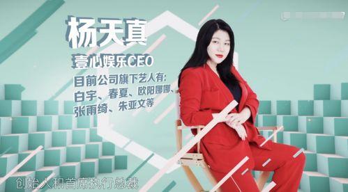 壹心娱乐 杨天真,打造明星经纪新格局的幕后推手